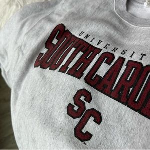 Champion University of South Carolina UofSC Crewneck Sweatshirt Heather White